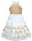 Sunny Fashion Robe Fille Or Papillon Brodé Licou Robe Habiller Partie Robes d'été 12 Ans