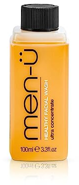 men-u HEALTHY FACIAL WASH 100ml REFILL, for up to 265 washes, Ultra-Concentrate Healthy Face Cleanser, Facial Cleansing for Men Before or After Shaving
