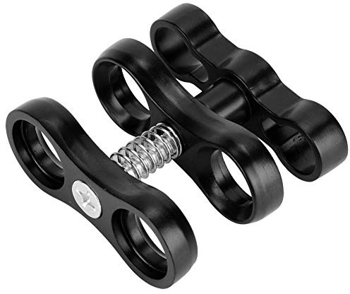 Keenso Diving Light Clamp, 360 Degree Rotation Aluminum Alloy Ball Mount for Underwater Camera Mount Divers Photographers Snorkelers Surfing Kayaking Water Sports Gear for Adventure Water Activities