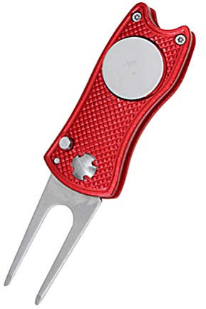 Ergonomisches Golf-divot-werkzeug Und -marker Kompakt Und Leicht Zu Tragen Rot Unverzichtbares Golfer-zubehör