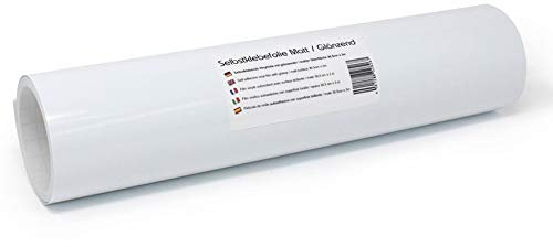 Finest Folia Lámina autoadhesiva de vinilo para plóter 31cm x 3m mate/brillante Hojas adhesivas 105 colores para muebles manualidades decoración (Brillante, 000 Transparent)