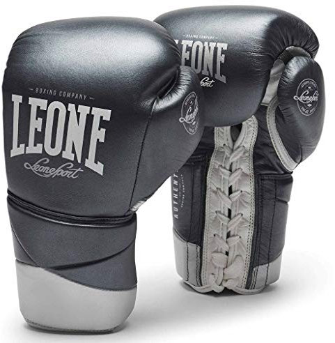 LEONE 1947 Authentic - Guantes de Boxeo Unisex para Adultos, Color Gris, 10 oz