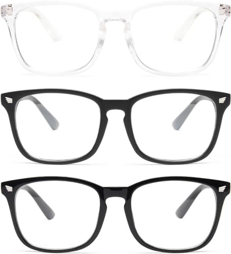 Gaoye Blue Light Blocking Glasses - Fashion Square Fake Eyeglasses, Anti UV Ray Computer Gaming Glasses, Blue Blockers Glasses for Women/Men