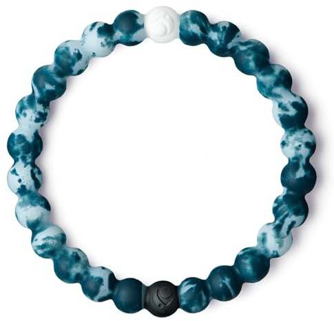 Lokai Hawaiian Silicone Beaded Bracelet for Women & Men, The Surf Collection - Ohana, (Medium, 6.5 Inch Circumference) - Silicone Jewelry Fashion Bracelet Slides-On for Comfortable Fit