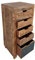 kreatives Wohnen Schubladen Kommode B 40 H 92 cm Schubkastenturm Anrichte Sideboard California Natur Mangoholz, Holz, Hellbraun, Extra breit