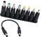 QIANRENON 8 en 1 DC Ordinateur Portable Alimentation Adaptateur DC 5.5mm*2.1mm Femelle à Multi-Spec DC mâle convertisseur Prise, avec 5521mâle câble, pour CCTV équipement caméra LED, Lot de 8 Embout