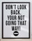 Handmade By Stukk Poster mit inspirierendem Zitat Don't Look Back, A3, 297 x 420 mm
