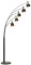 Elegante Stehlampe aus Eisen schwarz und gold 5-flammig modern 210 cm Anbesa