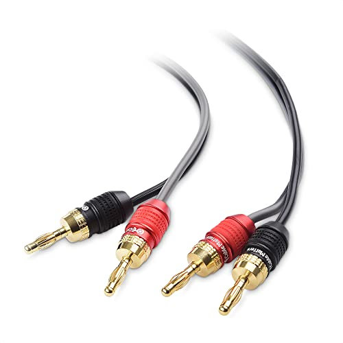 Cable Matters Heavy Duty 12 AWG Speaker Wire - 12ft, Single OFC Speaker Cable with Banana Plugs for One Speaker, Black