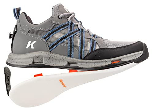 Korkers Men's All Axis Shoe - All Terrain Warm Weather Performance Water Shoe - Included Interchangeable Felt Sole/Size 12