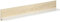 HOMCOM Schwebendes Regal Holzwandregal Wandregal für Wohnzimmer Schlafzimmer Flur Küche Bad Bad 120x15x20 cm Eiche und Weiß