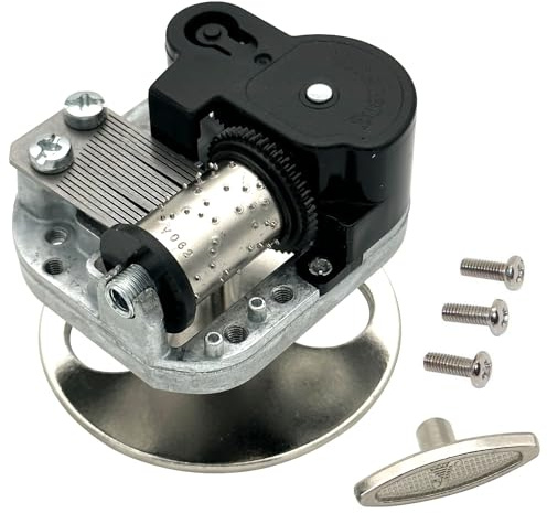 Pursuestar Over The Rainbow Rotating Wind Up Music Box, 18 Note Yunsheng Musical Mechanism Center Rotary Movement with Round Key for DIY Music Boxes