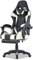 Gaming Stuhl bürostuhl ergonomisch Office Chair bürostühle Gaming Chair Rückenlehne Sitzhöhe verstellbar Drehstuhl Racing Office Computer Ergonomic Video Game Chair (Weiß)