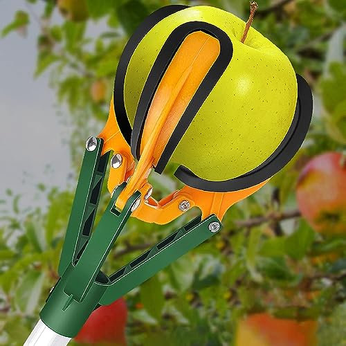 RUTAVM Herramienta De Recolección De Frutas, Recolector De Frutas Telescópico, Recolector De Frutas Cesta Cabeza Herramienta Jardín De Plástico Cosecha Recolección, 4.9 Pies,1-1,5 Metros