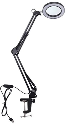 Lampe à Pince LED, Lampe Loupe, Lampe De Bureau Grossissante, Lampe De Travail, Lampe à Pince, Lampe à Pince LED Avec Loupe 5X, Pour Réparation Industrielle