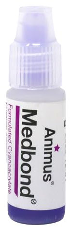Animus SkinBond Veterinary Surgical Glue | Quick-Setting No Sting N-butyl Cyanoacrylate | Fast-Acting Bleeding Control | Flexible Waterproof Wound Sealer | For Cuts, Abrasions & Minor Wounds