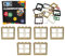 CMC imports Klemmbausteine 6 Fenster + Fensterrahmen 1x4x3 Noppen City Gebäude Stadt 60594 (Beige - Weiß)