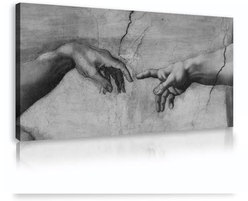 Gerahmte Wandkunst - Die Kreation von Adam Michelangelo Kunst Gemälde Leinwand Wanddekoration Hand Leinwand Bilddrucke für Wohnzimmer 55x110cm Innenrahmen