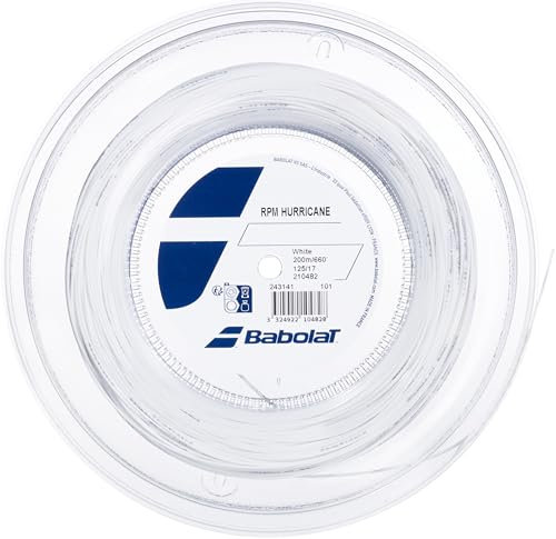 Babolat RPM Hurricane Tennissaite, 16 g, Weiß (Spule)
