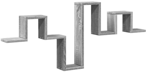 vidaXL Wandregal Grau Sonoma 104,5x10x43 cm Holzwerkstoff