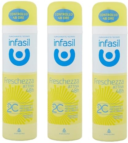 Italian Gourmet Deodorante Spray Freschezza Attiva Deo 48h 3 x 150ml | Protezione quotidiana, angenehmes Hautgefühl bei Bewegung, asciugatura, Gesamtnettogewicht 450 ml + Kostenlos Polpa 400g