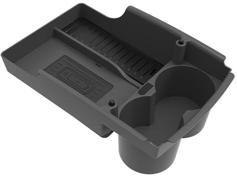 MUEOSI Mobile Phone Wireless Charger, for Tesla, Model S X Accessories Kit Center Console Storage Box Cup Holder Charging Pad phone wireless charger