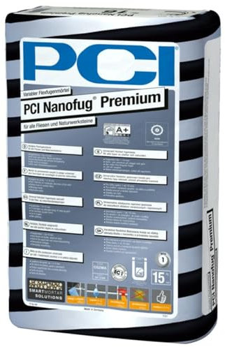 PCI Nanofug Premium 15 kg Nr. 21 Hellgrau Variabler Flexfugenmörtel, für alle Fliesen und Natursteine Verfugen Fliesen Sika