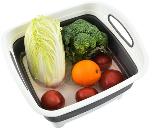 Fregadero portátil para camping, lavabo para biberón | Bandeja de lavado plegable para fregadero de camping con mango – Lavabo multifunción, fregadero de campo, bandeja para lavar platos,