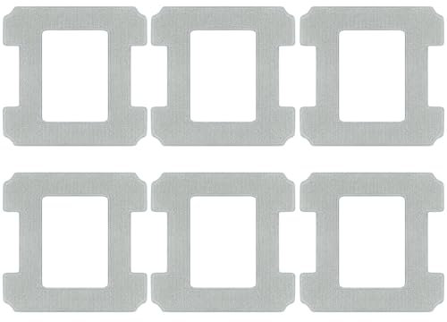 6 Stück Reinigungstuch für Ecovacs Winbot W2, W2 Omni, W1, W1 Pro Fensterputzroboter Zubehör, Waschbare Mikrofaser Wischtücher reinigen effektiv Flecken und Staub von Fenstern