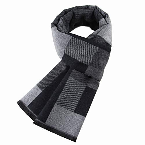 MAKFORT Herren Schal Winter Warm Dicker Klassisch Modern Imitation Kaschmir Herrenschal 180 * 30cm