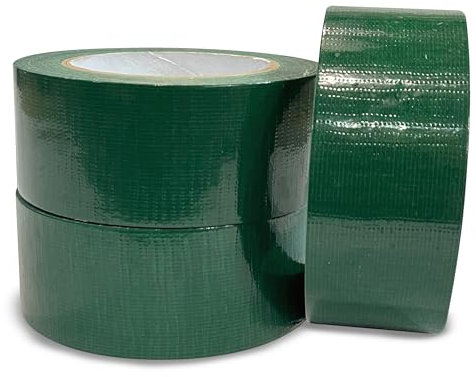 JeeJaan® 3 Pcs Green Duct Tape (50mm x 50m)| High Grade Professional Gaffer’s Tape | Water Resistant Heavy Duty Electrical Tape Adhesive Fabric Cloth Tape for Multi-Use Home Repair, Indoor/outdoor DIY
