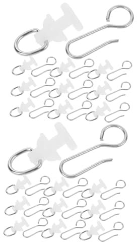 BESPORTBLE 2 Sets Pavillon Vorhanghaken Duschstange Netzvorhangstange Badematte Ovale Duschvorhangstange Erweiterbare Duschvorhanghaken Handtuchhalter Swish Vorhangschiene