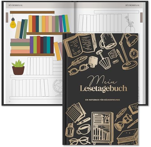 BIROYAL 2026 Book Journal: 224 Seiten Reading Journal & Lesetagebuch Erwachsene mit Platz für 52 Bücher – Buchjournal A5 zum Notieren und Genießen des Lesens – Buchclub Bücher zubehör, Buch Gadgets