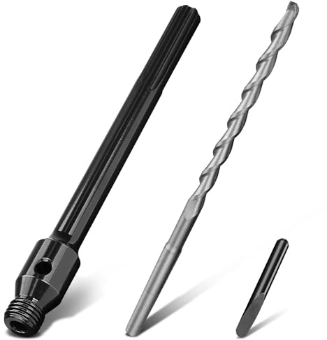 SDS MAX Adapter Verlängerung Aufnahmeschaft 250mm für Diamantbohrkrone Bohrkrone – M22-Gewinde – M22 Bohrer-Verlängerung ideal für Beton, Mauerwerk, Naturstein, Trockenbau, Stahlbeton, Poroton