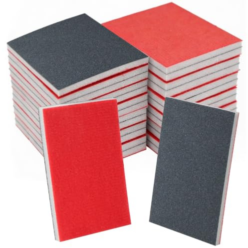 LONGERSIZHAN 24Pcs Esponja Lijado Húmedo/Seco P80-P3000, para Madera y Metal