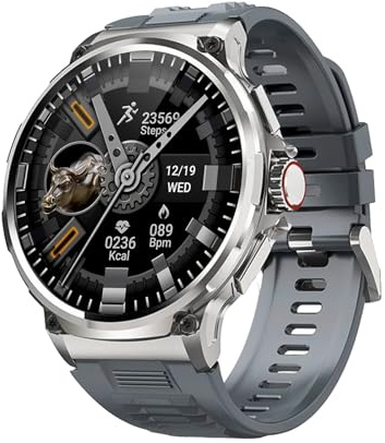 Deedlite Zeus 2.0 Smartwatch Herren, 1,85 Zoll Display, Bluetooth Anrufe, Gesundheitsmonitor, Zuverlässige Akkulaufzeit, Kompatibel mit iOS & Android