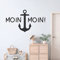 GRAZDesign Wandtattoo Moin Moin mit Anker Wohnzimmer Flur Diele selbstklebend - 70x40cm / 056 lichtblau