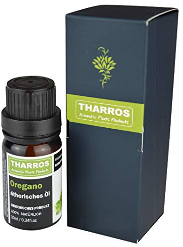 Tharros Wilder Berg Oregano Öl zum Einnehmen – 100% ätherisches Oreganoöl aus Griechenland, Origanum vulgare hirtum, 10ml in Premium Qualität, Carvacrol,oregano oil