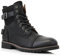Polar Fox Patrick MPX808583 Herren Motorradstiefel mit 7 Ösen und Reißverschluss, schwarz, 44 EU