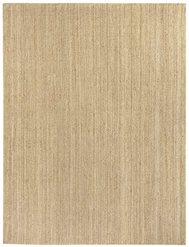 HAMID - Alfombra de Yute Granada 100% Fibra de Yute Natural, Alfombra Suave, Tejida a Mano, Alfombra de Salón, Comedor, Dormitorio, Pasillos, Entrada, Color Natural (400x300cm)