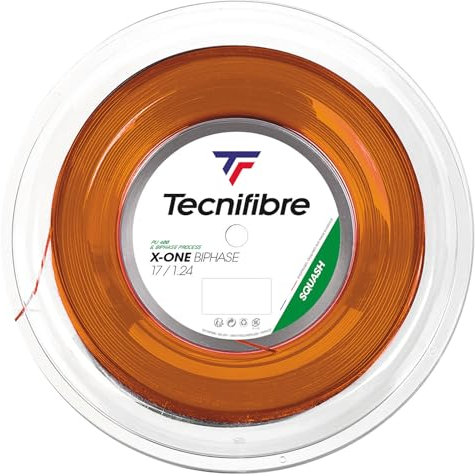Tecnifibre X-One Squash Orange Seilspule für Erwachsene, Uni, 1,24/200 m