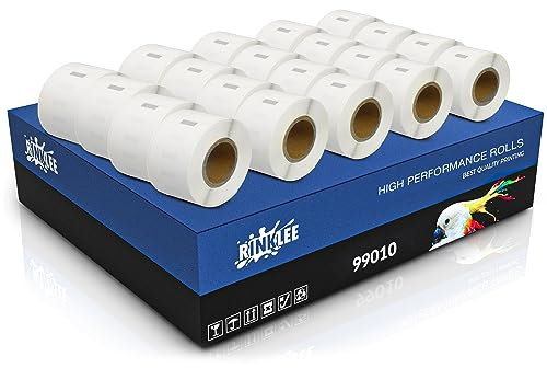 RINKLEE 99010 S0722370 Etiketten kompatibel für DYMO LabelWriter 4XL 450 400 330 320 310 Duo/Turbo/Twin Turbo SEIKO SLP 450 430 420 410 400 200 100 | 28 x 89 mm | 20 Rollen