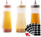 Biluer 3PCS Squeeze Bottle Botella de Salsa Dispensador de Botellas de Plástico Con 1PCS Embudos de Cocina And 5PCS Etiquetas de Tarro para Condimentos Salsa de Tomate Mostaza Mayonesa