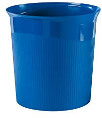 HAN Papierkorb Re-LOOP, 6 STÜCK, nachhaltig und umweltfreundlich 100% recycled, 13 Liter Volumen, junges Design, schick und stabil, 18148-914, blau