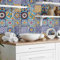 RE-COVERTILES - Adesivi per Piastrelle Bagno e Cucina 10 Pz 20x20 cm - PS00033 Decorazione murale in PVC impermeabile mattonelle mosaico stile cementine Azulejos