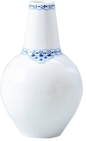 Royal Copenhagen Vase Princess Porzellan Weiß-Blau, Größe: 15cm, 1058873