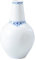 Royal Copenhagen Vase Princess Porzellan Weiß-Blau, Größe: 15cm, 1058873