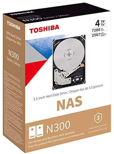Disque Dur Interne - TOSHIBA - NAS N300 - 4To - 7200 tr/min - 3,5 HDWG440EZSTA