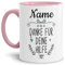 Tasse mit Spruch - Danke für Deine Hilfe - mit Name Personalisieren - Geschenk für Frauen und Männer, Dankeschön - Hochwertige Keramik, Innen & Henkel Rosa, 300 ml