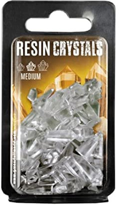 Green Stuff World Resin Kristalle Medium, Transparente Harzkristalle 50Stk.